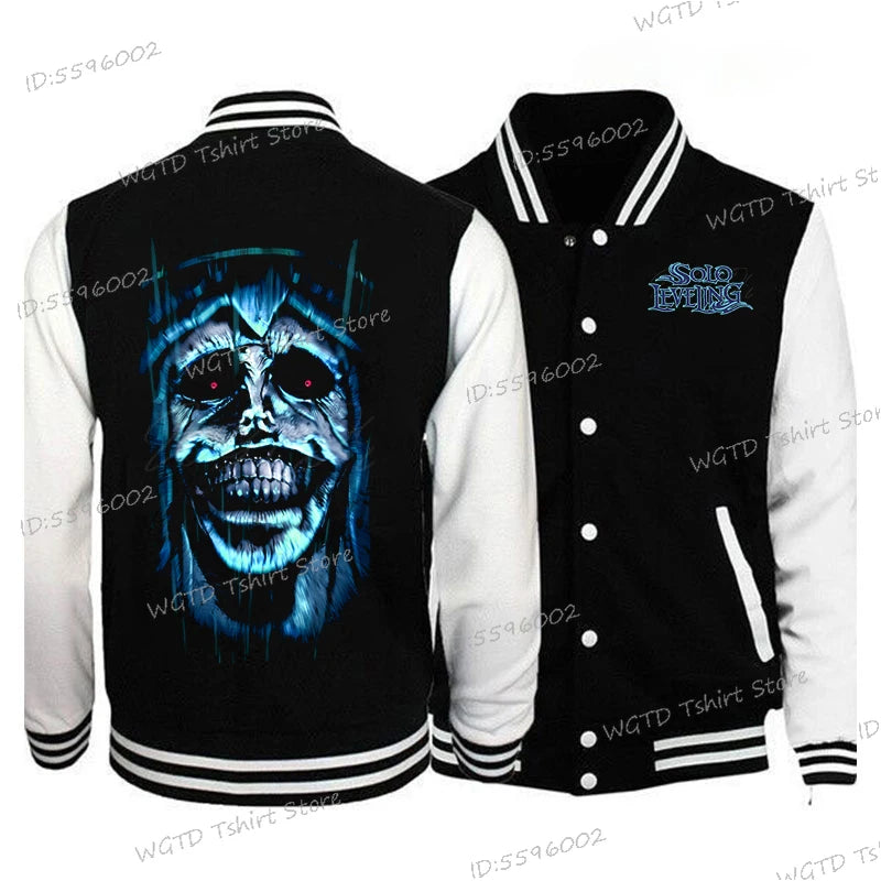 Solo Leveling Graphic Jackets, Button Baseball Uniform Unisex Sportswear Coats