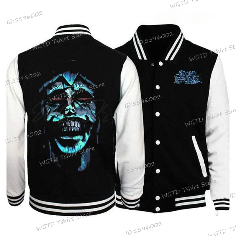 Solo Leveling Graphic Jackets, Button Baseball Uniform Unisex Sportswear Coats