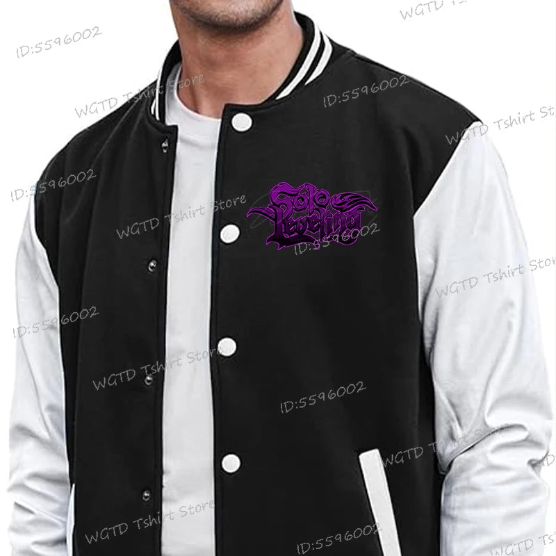 Solo Leveling Graphic Jackets, Button Baseball Uniform Unisex Sportswear Coats