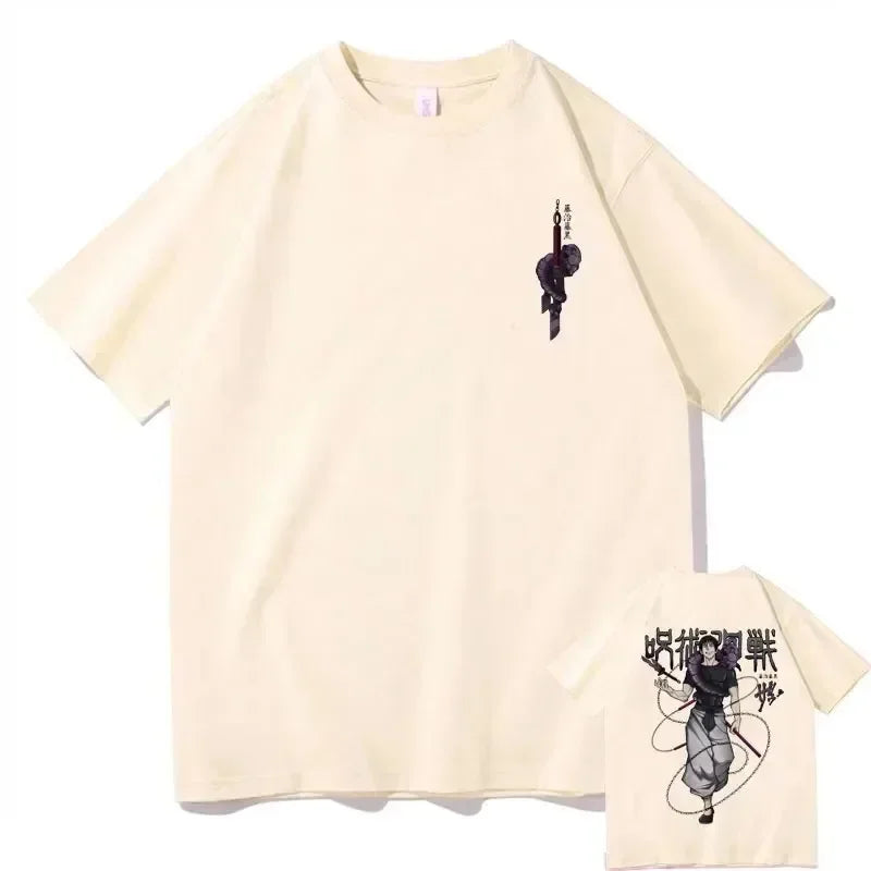 Japanese Anime Jujutsu Kaisen Fushiguro Toji Graphic T-shirt Men Women Fashion Oversized T Shirts Male Manga Fashion Cotton Top