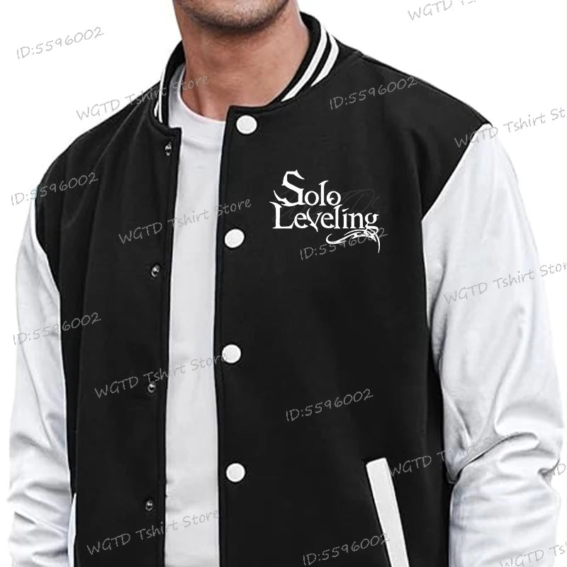 Solo Leveling Graphic Jackets, Button Baseball Uniform Unisex Sportswear Coats