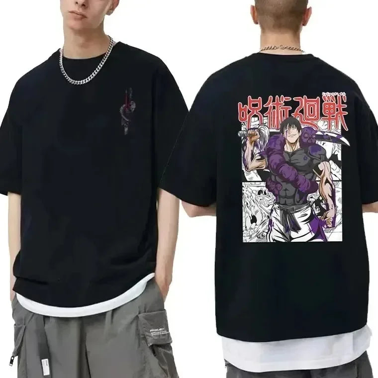 Japanese Anime Jujutsu Kaisen Fushiguro Toji Graphic T-shirt Men Women Fashion Oversized T Shirts Male Manga Fashion Cotton Top