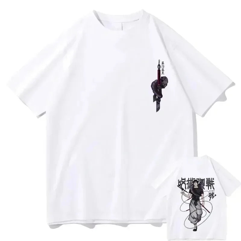 Japanese Anime Jujutsu Kaisen Fushiguro Toji Graphic T-shirt Men Women Fashion Oversized T Shirts Male Manga Fashion Cotton Top
