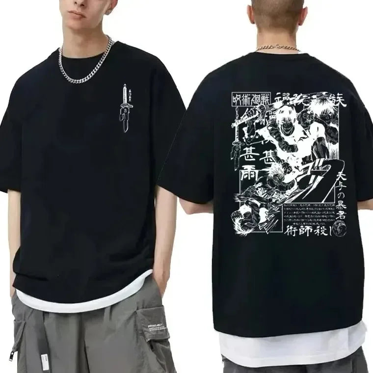 Japanese Anime Jujutsu Kaisen Fushiguro Toji Graphic T-shirt Men Women Fashion Oversized T Shirts Male Manga Fashion Cotton Top