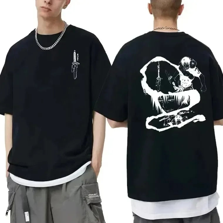 Japanese Anime Jujutsu Kaisen Fushiguro Toji Graphic T-shirt Men Women Fashion Oversized T Shirts Male Manga Fashion Cotton Top