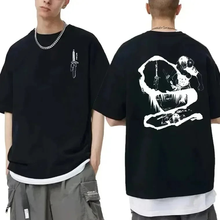 Japanese Anime Jujutsu Kaisen Fushiguro Toji Graphic T-shirt Men Women Fashion Oversized T Shirts Male Manga Fashion Cotton Top